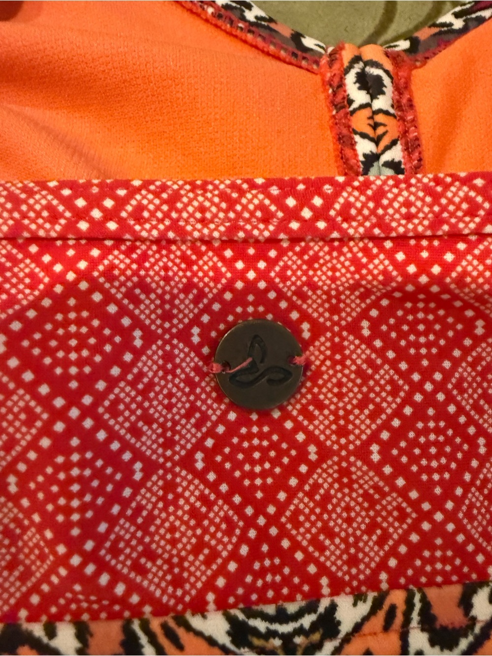 Prana Red and Orange Printed Tankini Set Medium - Picture 7 of 16